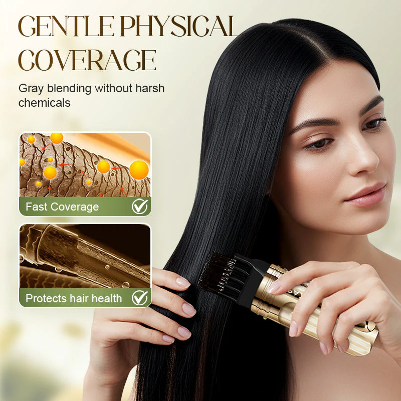 🔥 DERNIERES HEURES – 50% DE RÉDUCTION ! Peigne Colorant 2 en 1 pour Cheveux Gris – Sans Chimie, Sans Taches, Résistant à l’Eau - Image 3