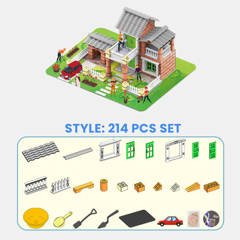 📢📢50 %  DE RÉDUCTION !! ⏰214 pièces - Ensemble de jouets de construction et de simulation à monter soi-même pour enfants🔥🔥 - Image 9
