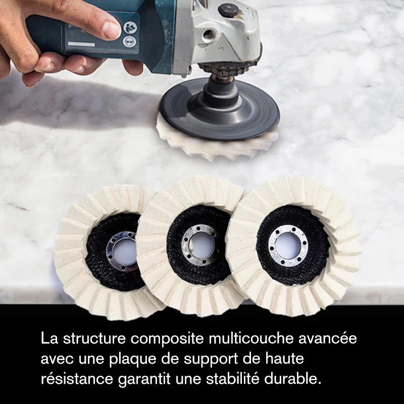 🎁Achetez 4 Obtenez 6 Gratuit ✨Disque de Polissage à Lamelles en Feutre de Laine - Image 6