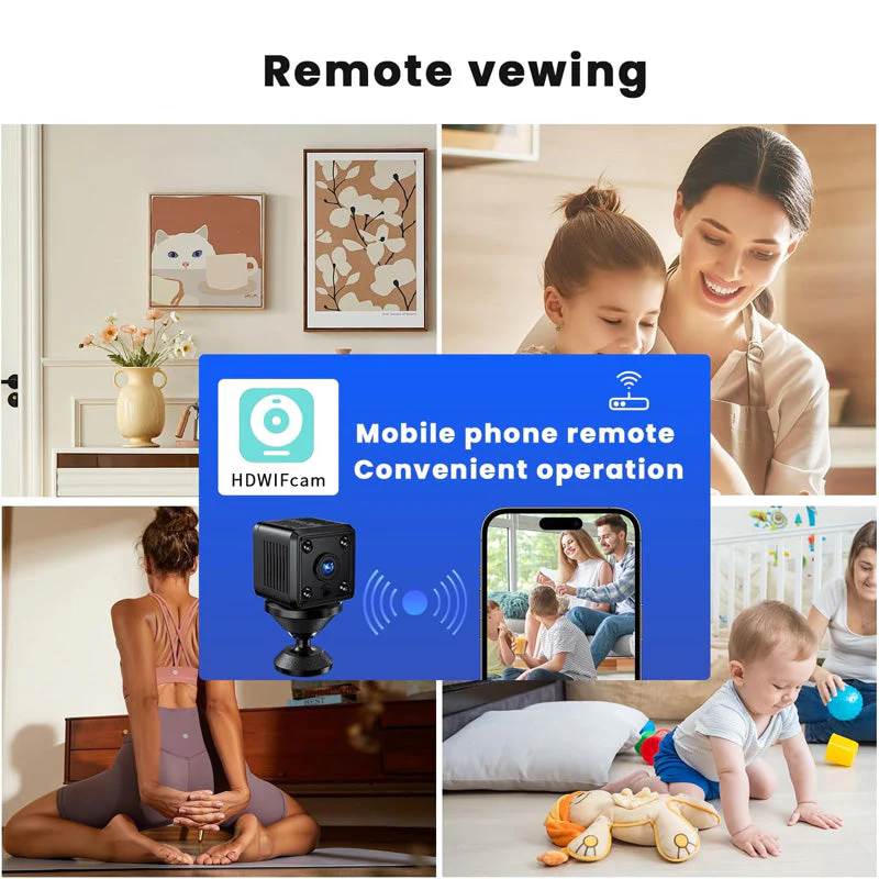 ✨Prix réduit pour une durée limitée 75%✨🏆 Caméra de surveillance HD 1080p avec base de montage magnétique, vision nocturne et détection de mouvement - Image 7