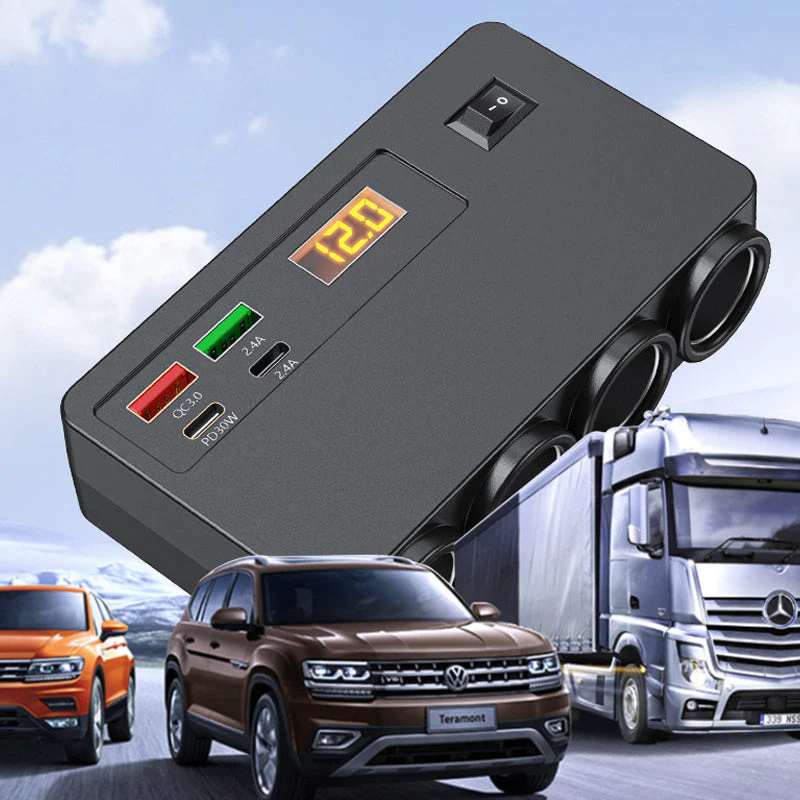 đąđą50 % de rĂ©duction !! â°Adaptateur allume-cigare 120 W avec 4 ports USB - Image 6