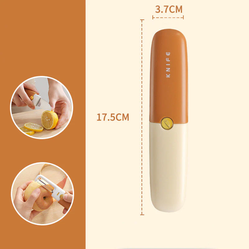 Couteau d'épluchage de fruits portable deux en un - Image 11