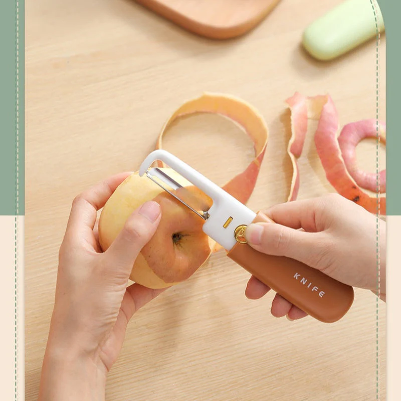 Couteau d'épluchage de fruits portable deux en un - Image 3
