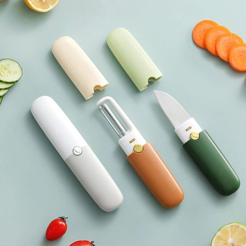Couteau d'épluchage de fruits portable deux en un - Image 6