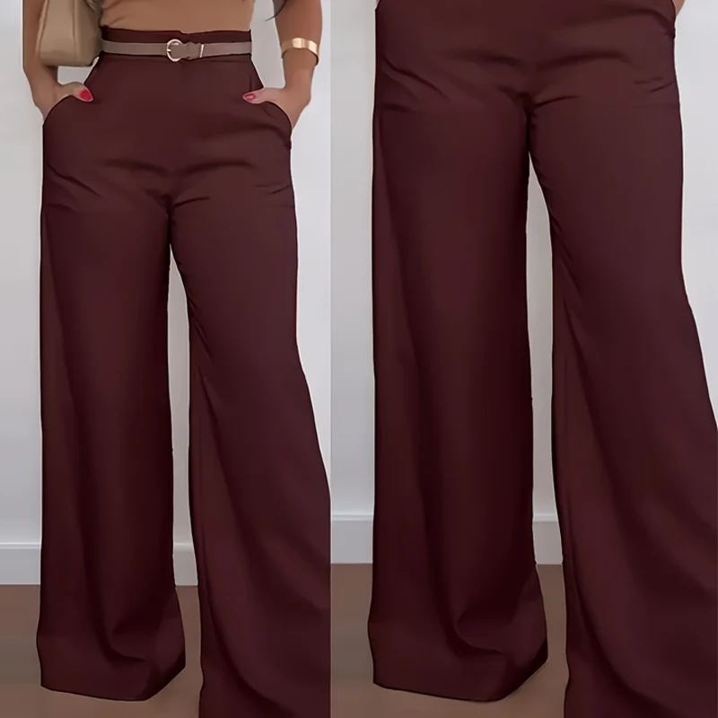 📢📢60 % de réduction !! ⏰Pantalon large taille haute pour femmes - Image 11