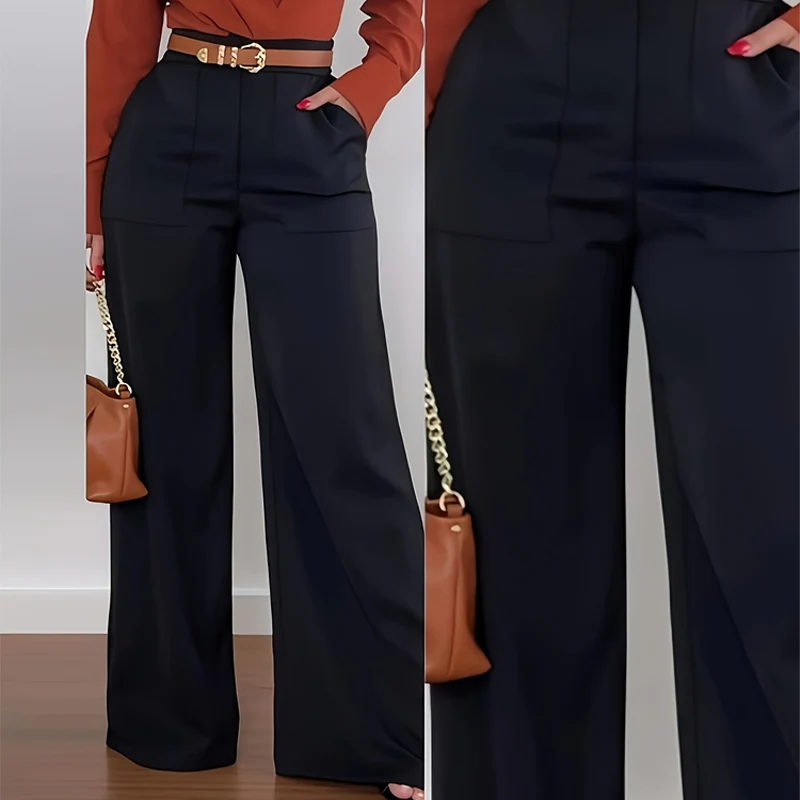 📢📢60 % de réduction !! ⏰Pantalon large taille haute pour femmes - Image 8