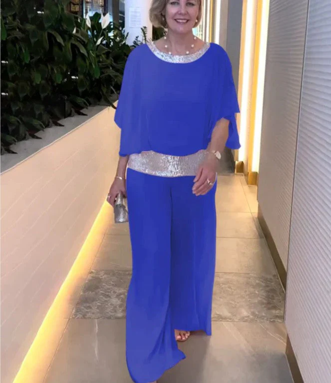 📢📢60 % de réduction !! ⏰Ensemble chic et élégant à paillettes et blocs de couleur👚👖✨ - Image 12