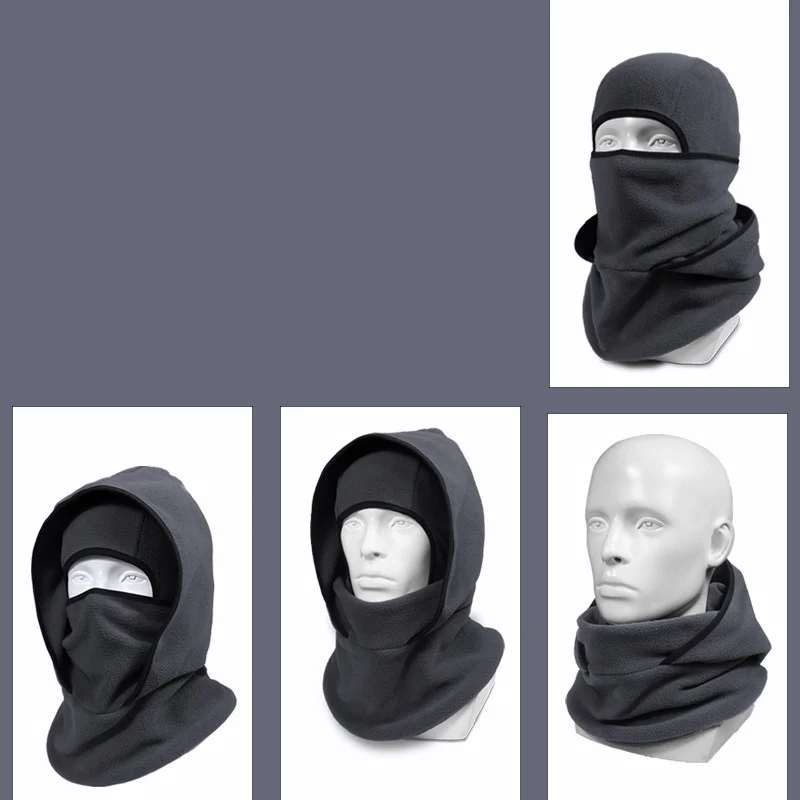 📢📢50 % de réduction !!!🎅 Masque 3 en 1 chauffant unisexe : bonnet + cache-cou + masque facial, anti-vent & compatible casque ! 🧣 - Image 5