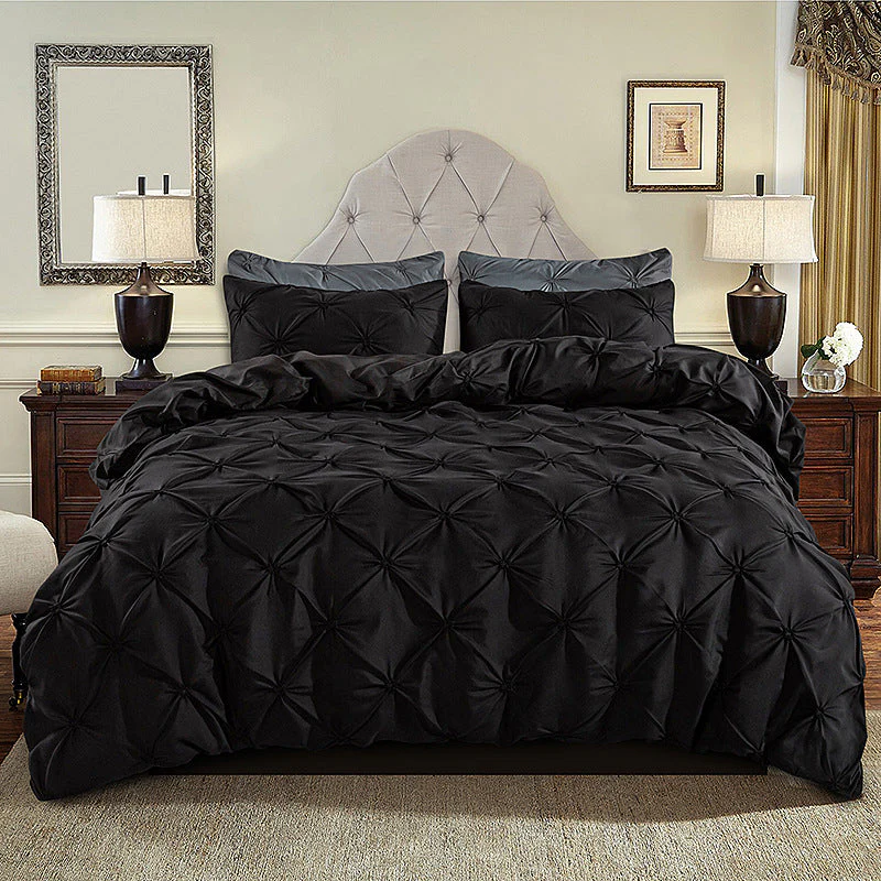 📢📢60 % de réduction !! ⏰Ensemble de housse de couette et taies d'oreiller à plis creux, 3 pièces - Image 13