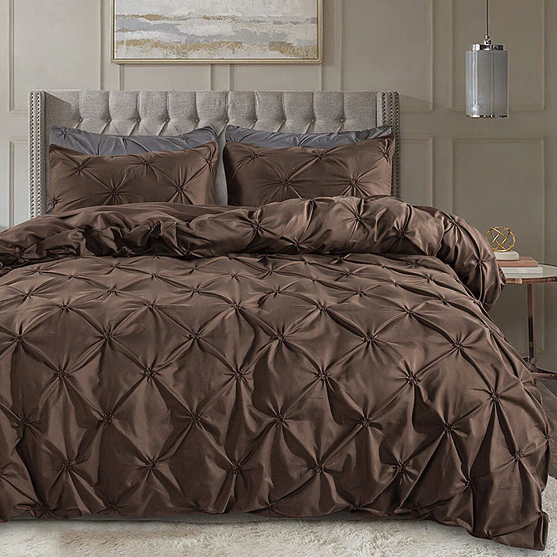 📢📢60 % de réduction !! ⏰Ensemble de housse de couette et taies d'oreiller à plis creux, 3 pièces - Image 14