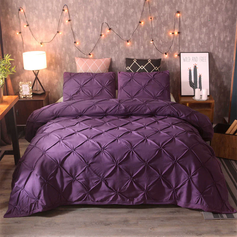 📢📢60 % de réduction !! ⏰Ensemble de housse de couette et taies d'oreiller à plis creux, 3 pièces - Image 15