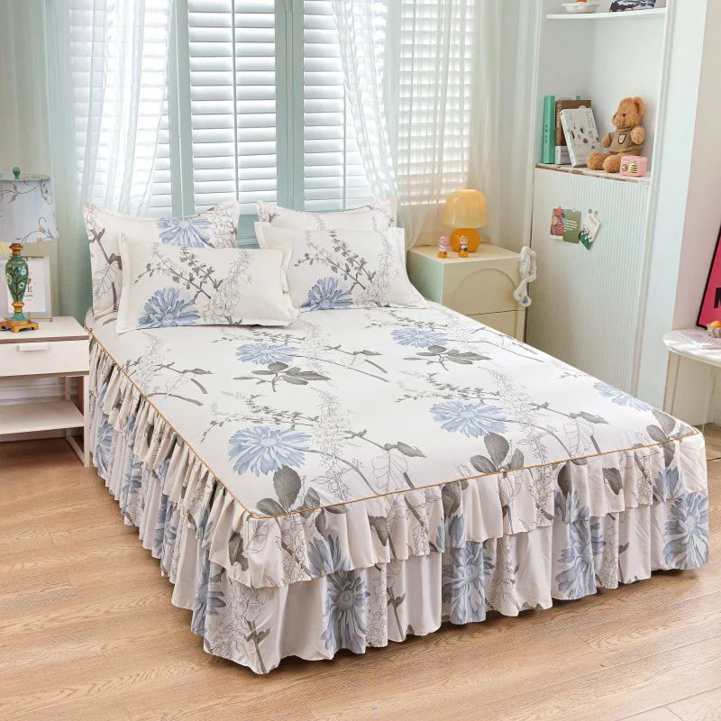 📢📢70 % de réduction !! ⏰Ensemble de jupe de lit à volants 3 pièces🛏️ - Image 10