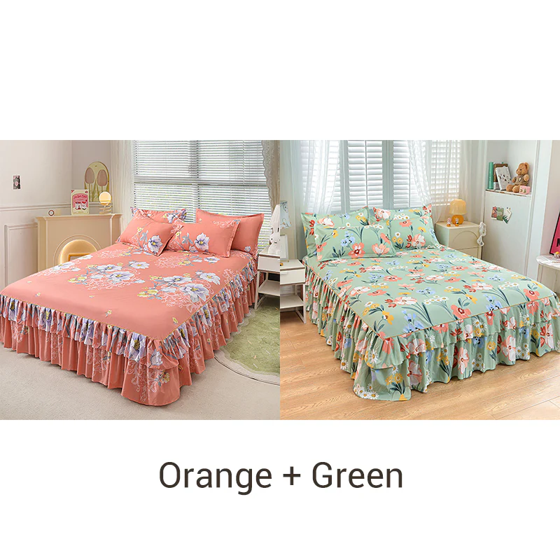📢📢70 % de réduction !! ⏰Ensemble de jupe de lit à volants 3 pièces🛏️ - Image 11