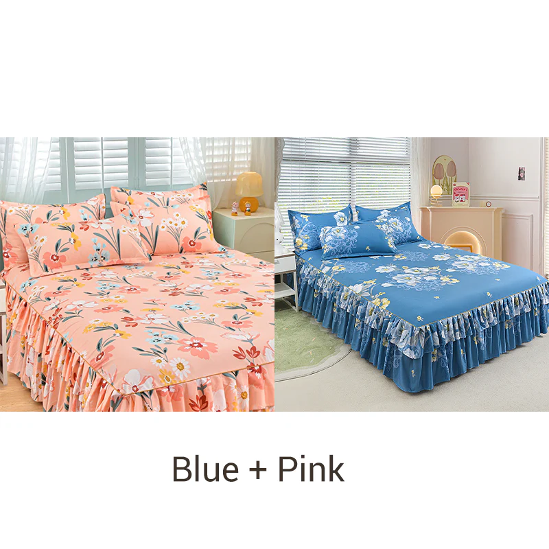 📢📢70 % de réduction !! ⏰Ensemble de jupe de lit à volants 3 pièces🛏️ - Image 12