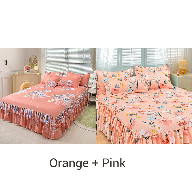 📢📢70 % de réduction !! ⏰Ensemble de jupe de lit à volants 3 pièces🛏️ - Image 13