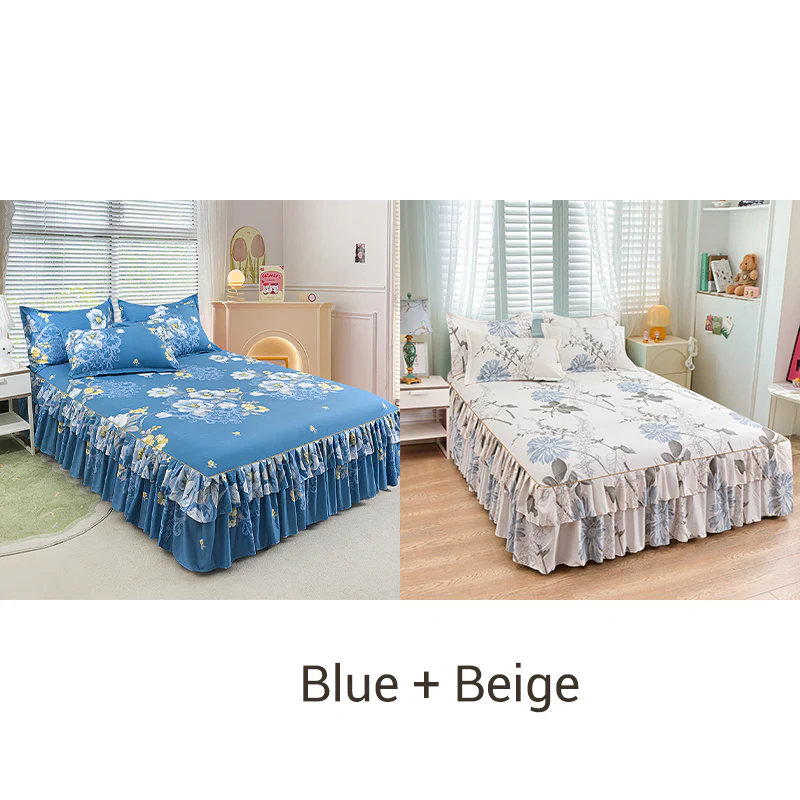 📢📢70 % de réduction !! ⏰Ensemble de jupe de lit à volants 3 pièces🛏️ - Image 14