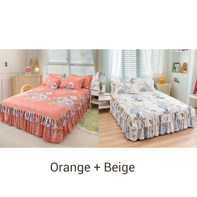 📢📢70 % de réduction !! ⏰Ensemble de jupe de lit à volants 3 pièces🛏️ - Image 17