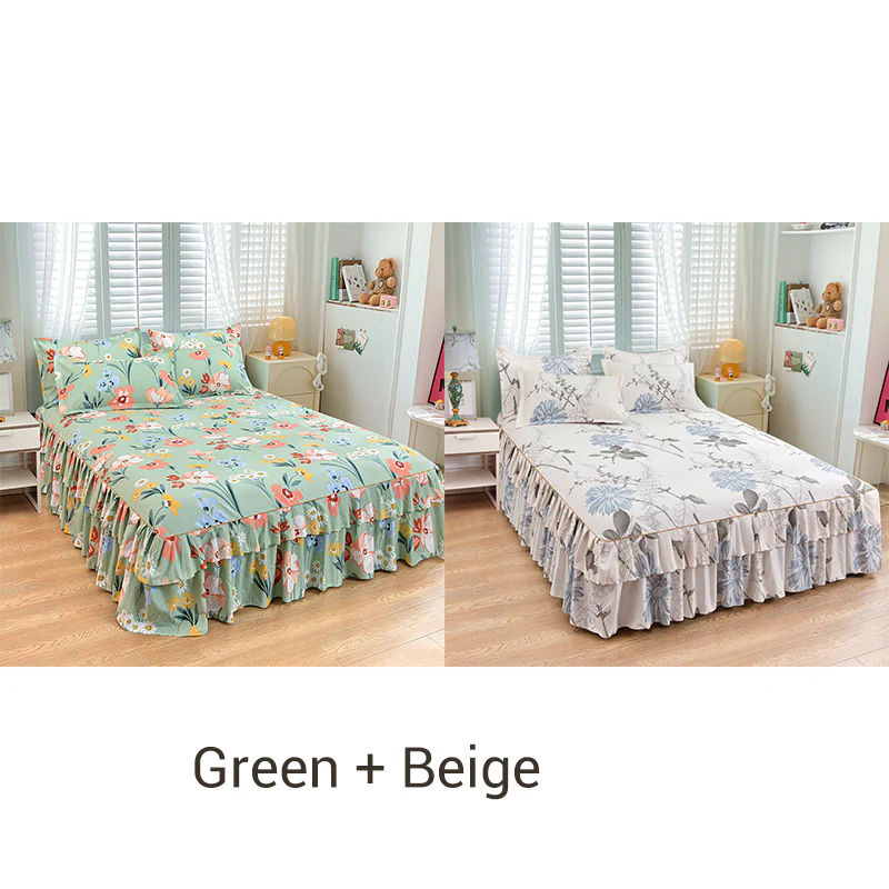📢📢70 % de réduction !! ⏰Ensemble de jupe de lit à volants 3 pièces🛏️ - Image 19