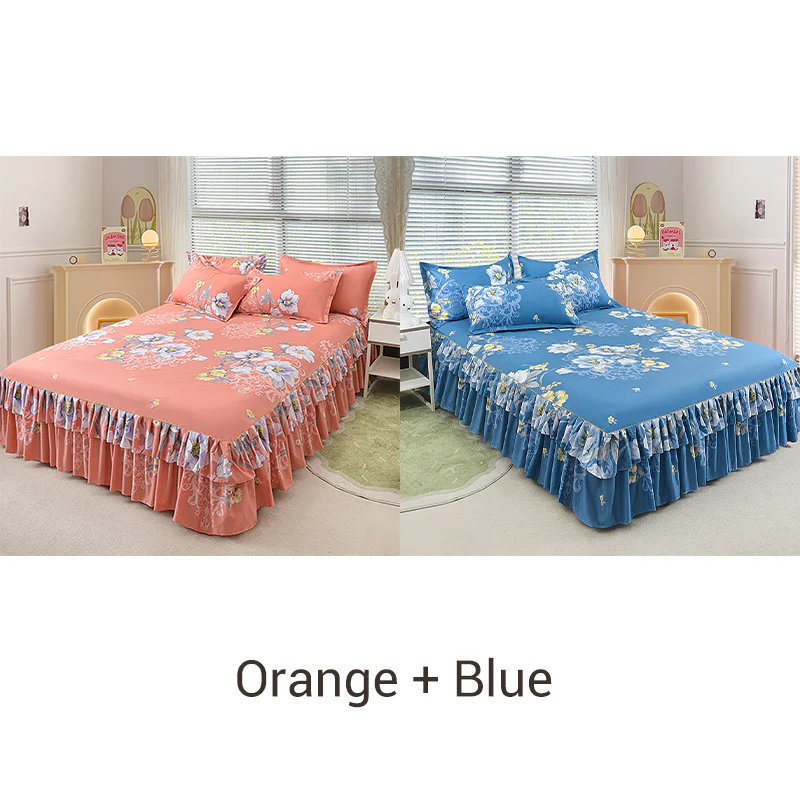📢📢70 % de réduction !! ⏰Ensemble de jupe de lit à volants 3 pièces🛏️ - Image 20