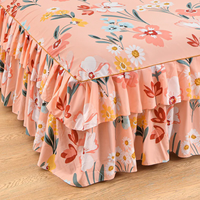 📢📢70 % de réduction !! ⏰Ensemble de jupe de lit à volants 3 pièces🛏️ - Image 5