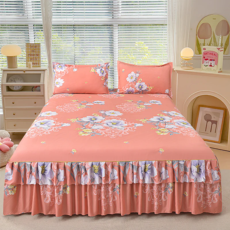 📢📢70 % de réduction !! ⏰Ensemble de jupe de lit à volants 3 pièces🛏️ - Image 7