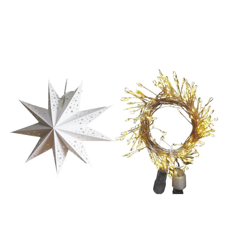 📢📢60% DE RÉDUCTION !!! 🎅Lanterne 3D en forme d'étoile à suspendre pour Noël avec lumières - Image 10