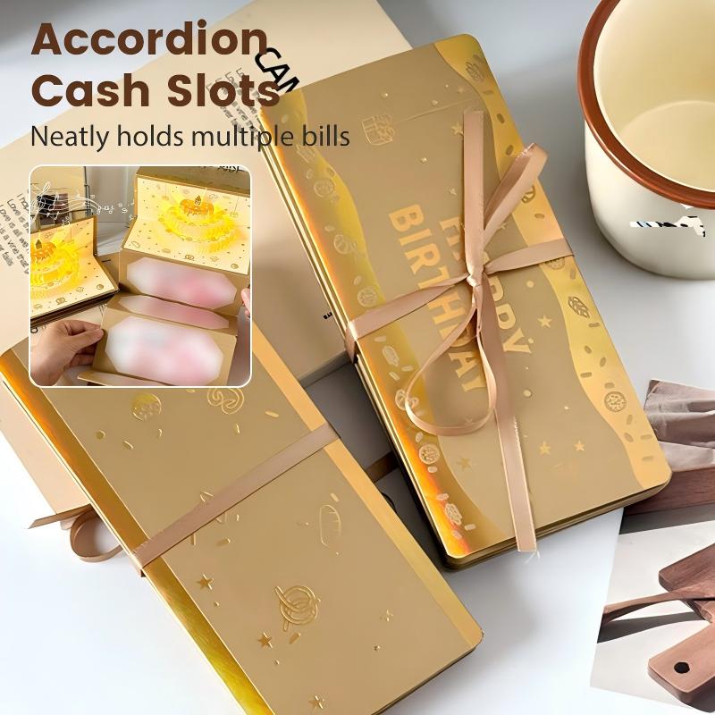 📢📢60% OFF !! ⏰3D Pop-Up Musical Birthday Card with Money Holder - Image 4