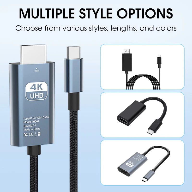 📢📢50 % DE RÉDUCTION !! ⏰Adaptateur d’affichage 4K HD Type-C vers HDMI - Image 2