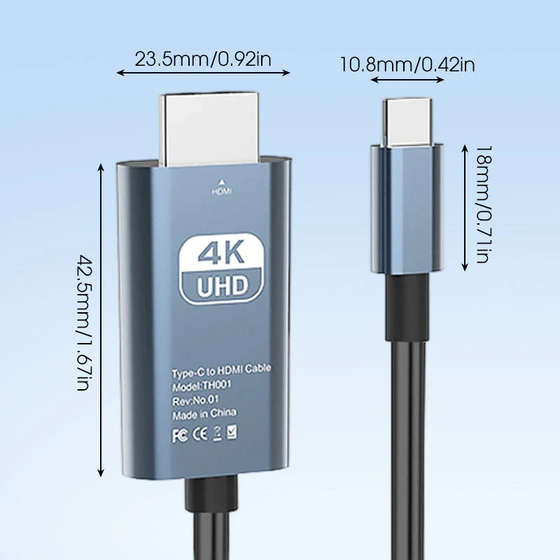 📢📢50 % DE RÉDUCTION !! ⏰Adaptateur d’affichage 4K HD Type-C vers HDMI - Image 7