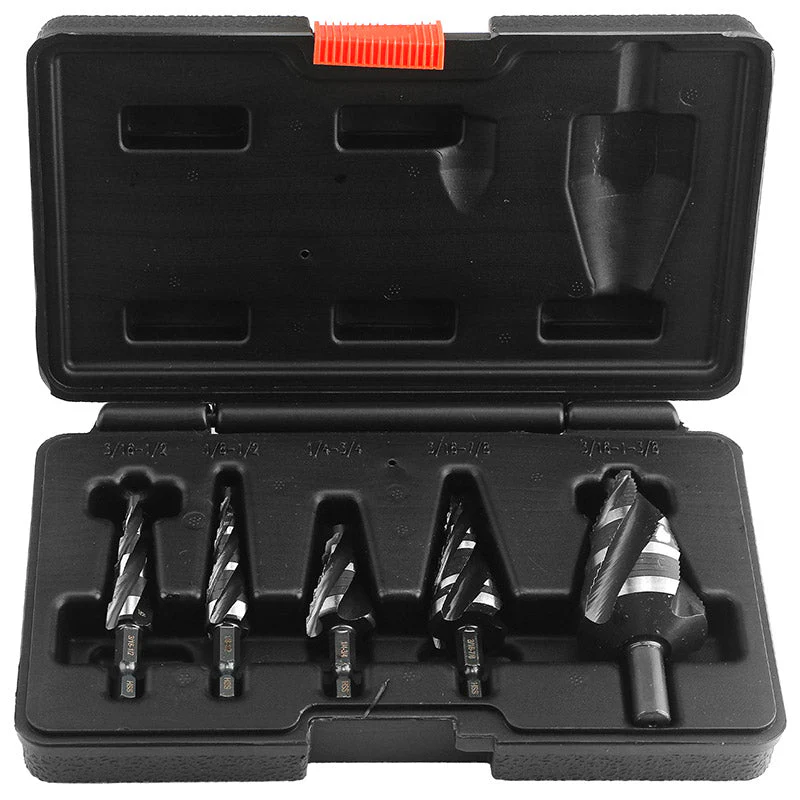 🧰5-Piece HSS Step Drill Bit Set for Metal - Image 9
