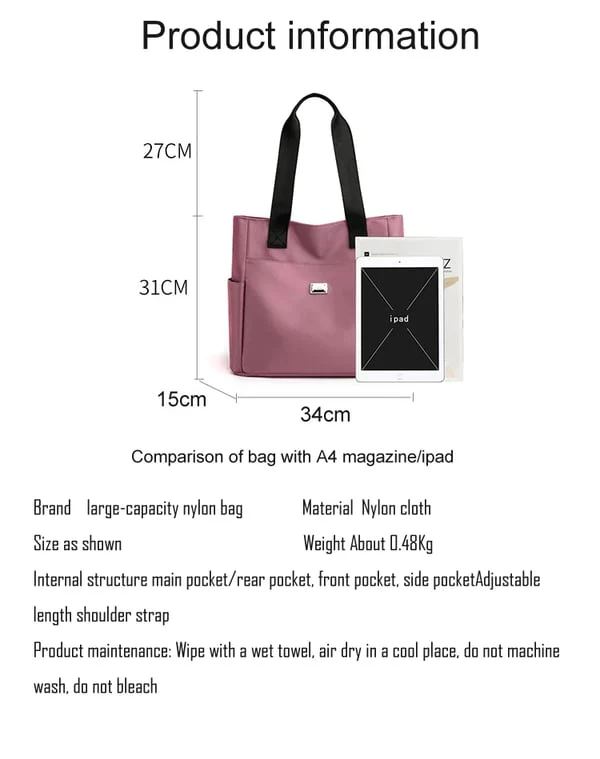 📢📢50 % de réduction !! ⏰Sac à bandoulière en nylon multi-poches imperméable de grande capacité - Image 9