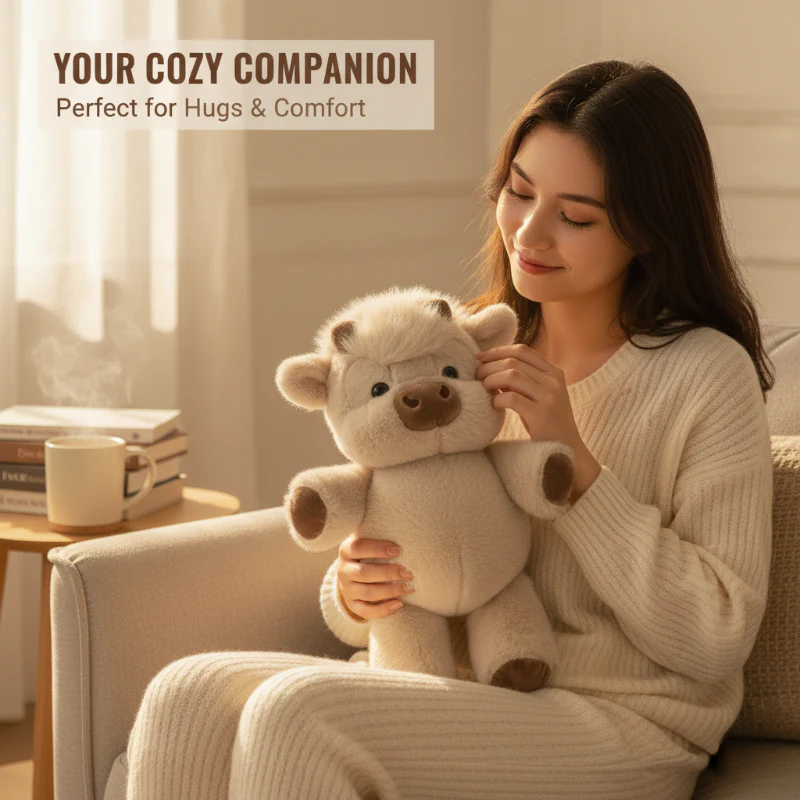 Adorable peluche vache Highland toute douce - Image 7