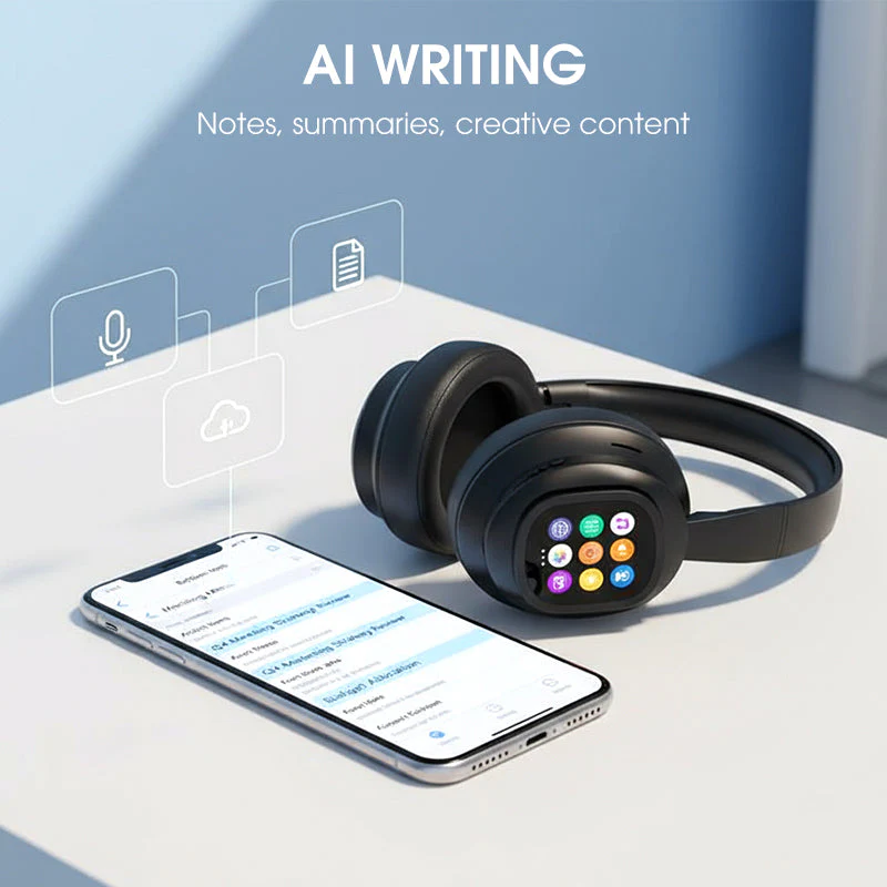 📢📢51% DE RÉDUCTION !!!✨Casque Bluetooth AI avec écran LCD - Image 3