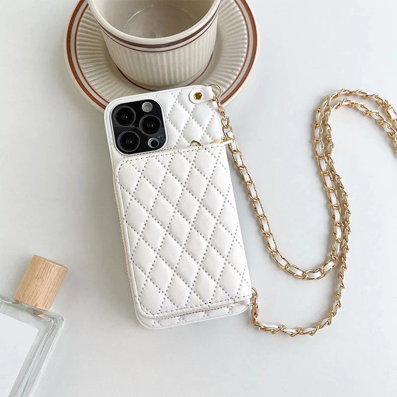 📢📢60% DE RÉDUCTION ! ✨Étui pour téléphone chic avec fermeture éclair et bandoulière à chaîne - Image 8