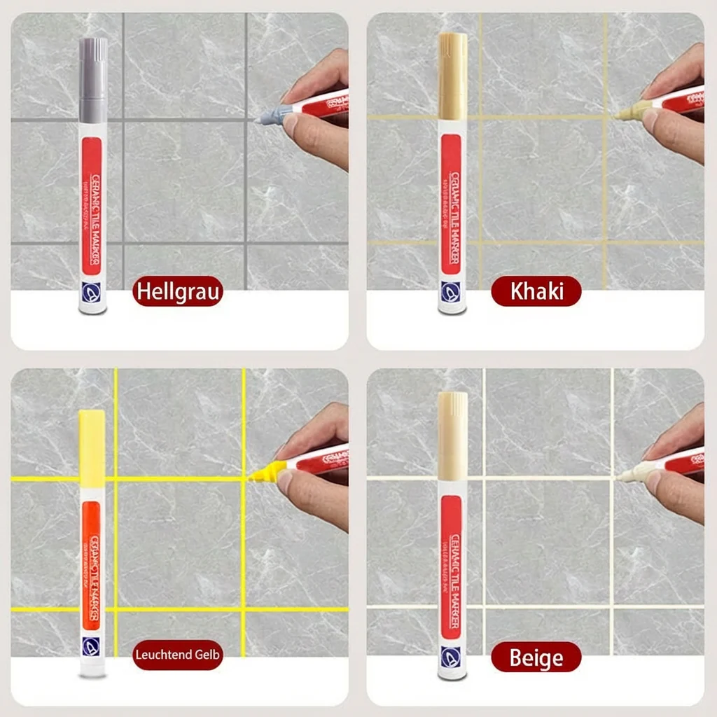 📢📢50 %  DE RÉDUCTION !! ⏰Pousbo® Anti-moisissure et crayon pour joints résistant à l'eau pour carreaux en céramique - Image 10