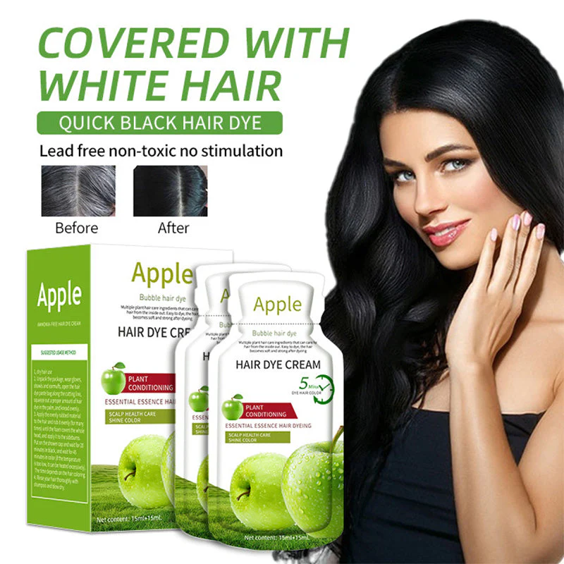 🌸🌸🌸✨ Nouvelle arrivée &Achetez 2 obtenez 1 gratuit✨ Crème teinture cheveux pomme