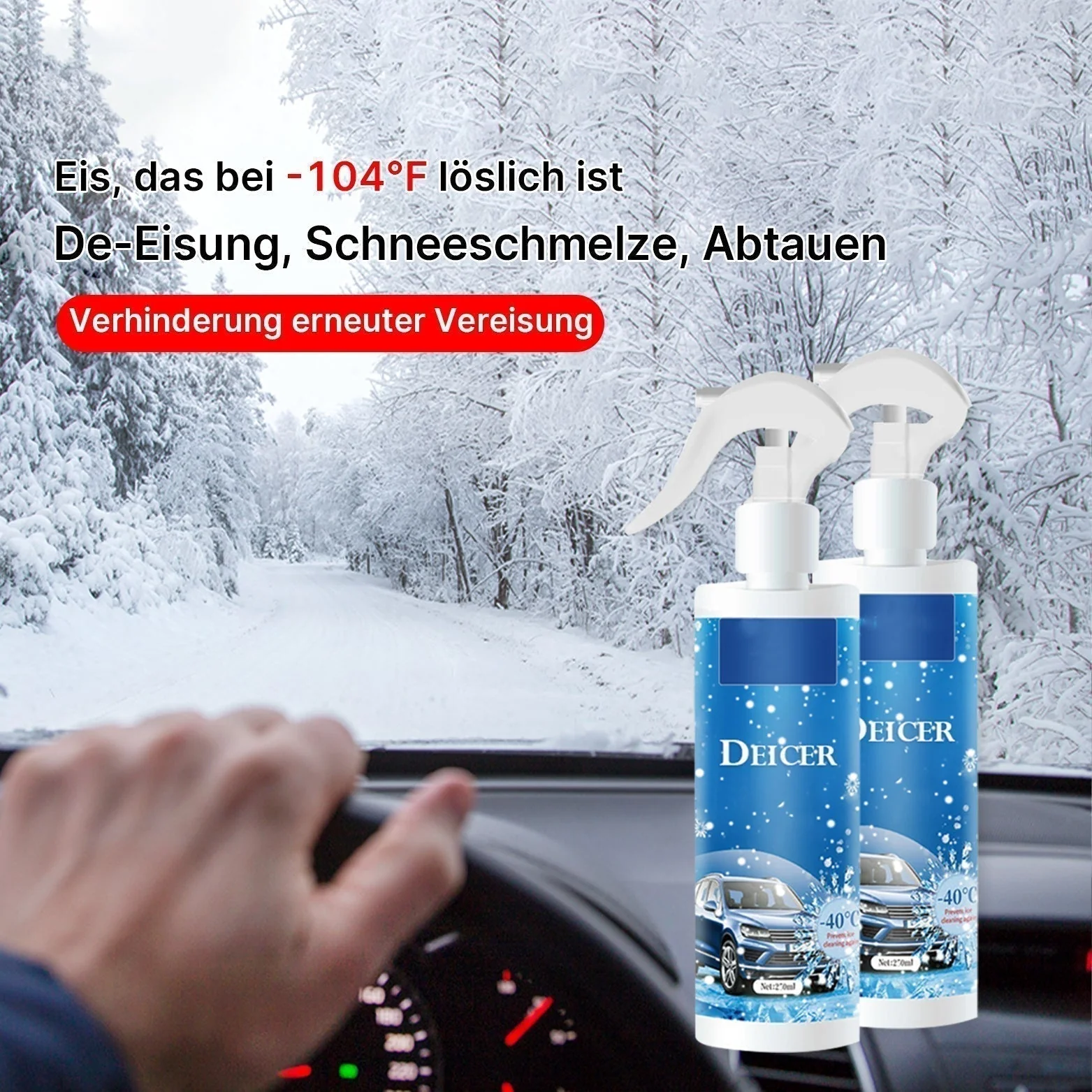 📢📢40% DE RÉDUCTION !!! ✨Spray dégivrant pour voiture Deicer - Image 10