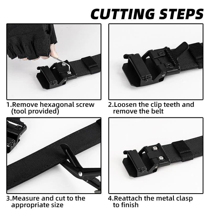 Ceinture en nylon élastique à boucle automatique pour hommes - Image 8