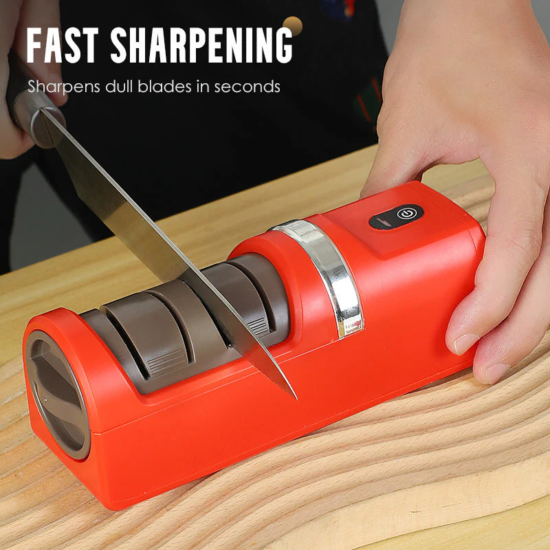 📢📢60 % de réduction !! ⏰Aiguiseur automatique pour couteaux de cuisine – Affûtage rapide, rechargeable et sans fil 🗡️🔋