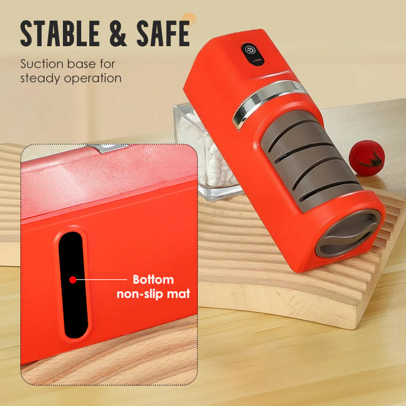 📢📢60 % de réduction !! ⏰Aiguiseur automatique pour couteaux de cuisine – Affûtage rapide, rechargeable et sans fil 🗡️🔋 - Image 2