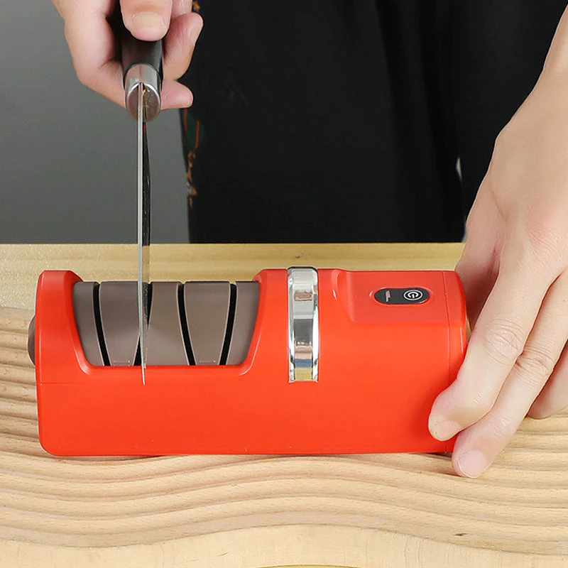 📢📢60 % de réduction !! ⏰Aiguiseur automatique pour couteaux de cuisine – Affûtage rapide, rechargeable et sans fil 🗡️🔋 - Image 6