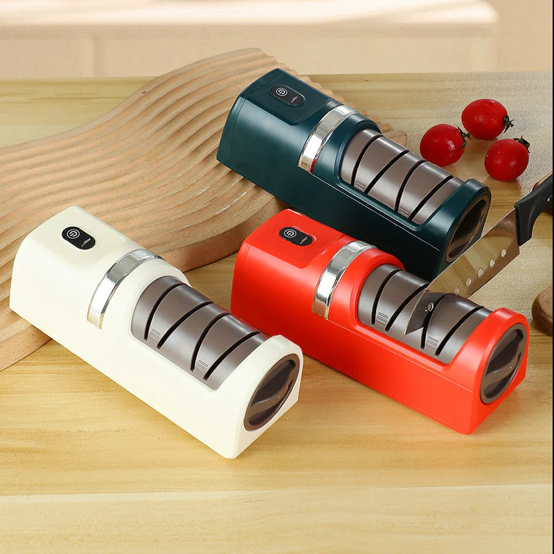 📢📢60 % de réduction !! ⏰Aiguiseur automatique pour couteaux de cuisine – Affûtage rapide, rechargeable et sans fil 🗡️🔋 - Image 7