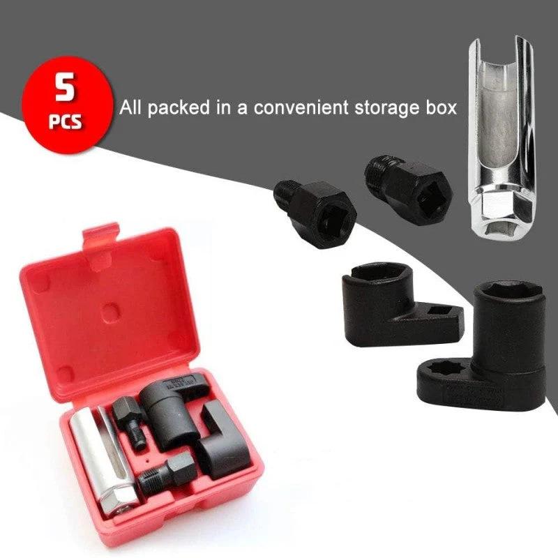 📢📢60 %  DE RÉDUCTION !! ⏰🔧Jeu de 5 pièces comprenant une douille de décalage pour capteur O2 automobile et un chasse-filet