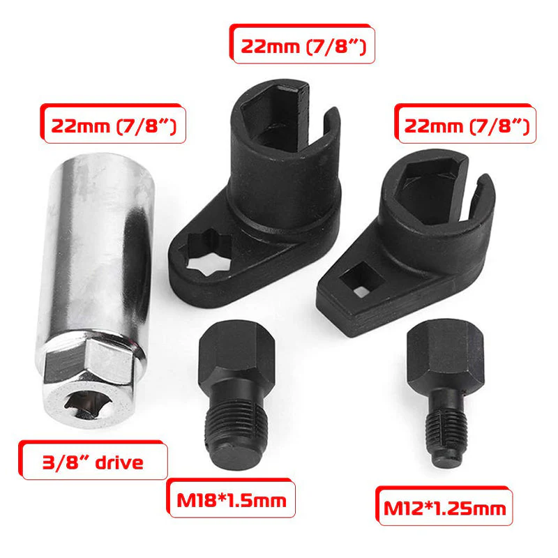 📢📢60 %  DE RÉDUCTION !! ⏰🔧Jeu de 5 pièces comprenant une douille de décalage pour capteur O2 automobile et un chasse-filet - Image 14