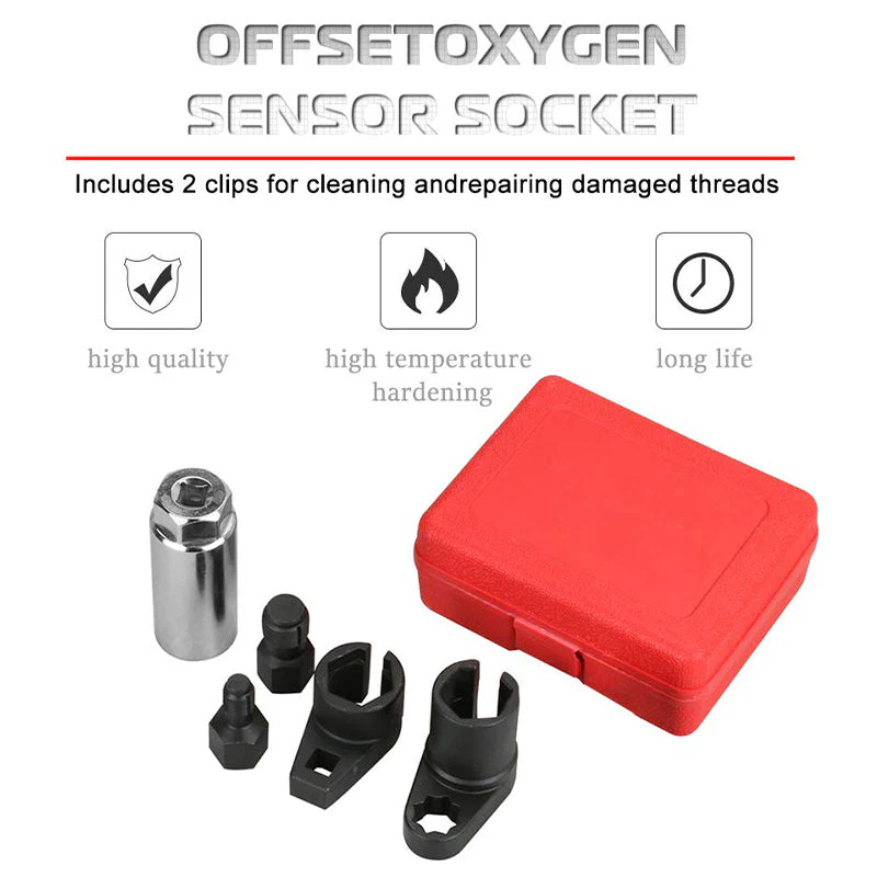 📢📢60 %  DE RÉDUCTION !! ⏰🔧Jeu de 5 pièces comprenant une douille de décalage pour capteur O2 automobile et un chasse-filet - Image 4