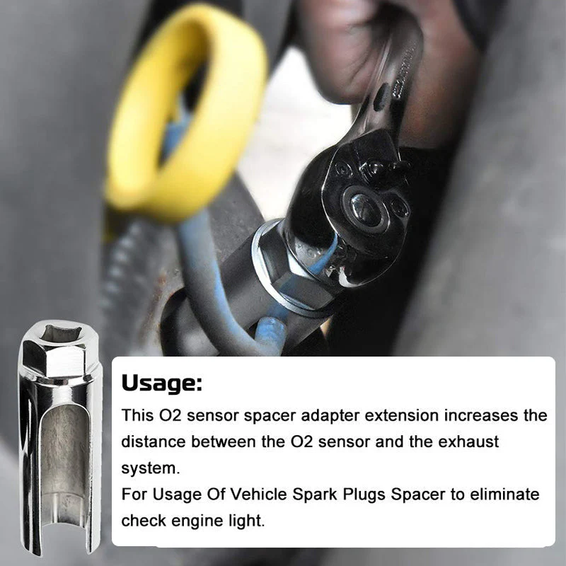 📢📢60 %  DE RÉDUCTION !! ⏰🔧Jeu de 5 pièces comprenant une douille de décalage pour capteur O2 automobile et un chasse-filet - Image 6