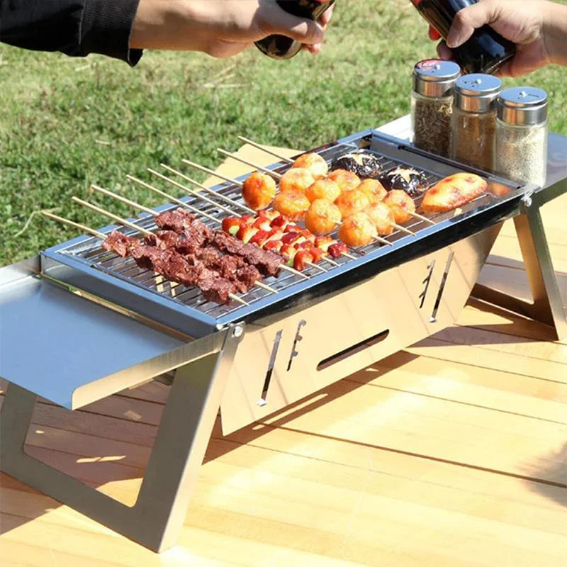 🔥🔥⏳ Limite de production de 66% 🎁 Gril extérieur pliable en acier inoxydable