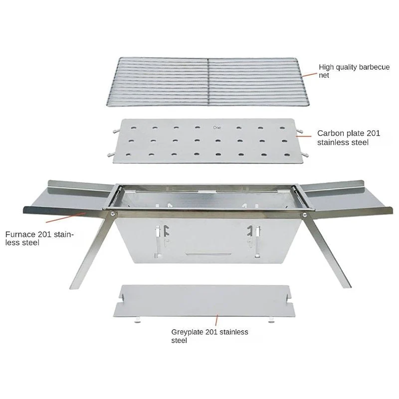 🔥🔥⏳ Limite de production de 66% 🎁 Gril extérieur pliable en acier inoxydable - Image 11