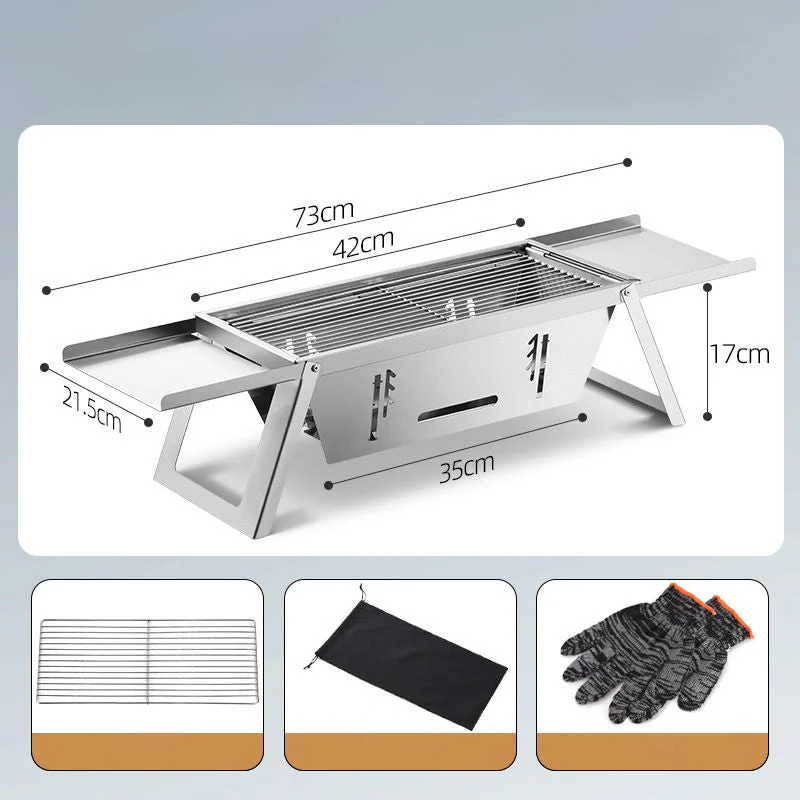 🔥🔥⏳ Limite de production de 66% 🎁 Gril extérieur pliable en acier inoxydable - Image 16