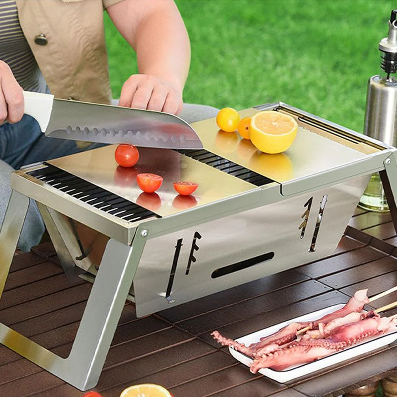 🔥🔥⏳ Limite de production de 66% 🎁 Gril extérieur pliable en acier inoxydable - Image 5